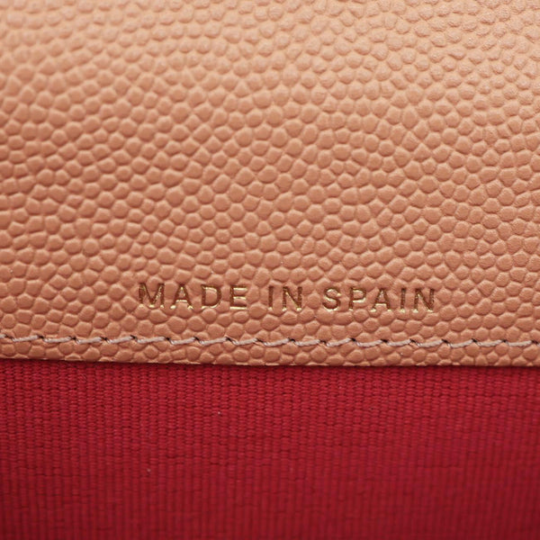 CHANEL CC Flap Quilted Caviar Leather Card Holder Caramel Brown