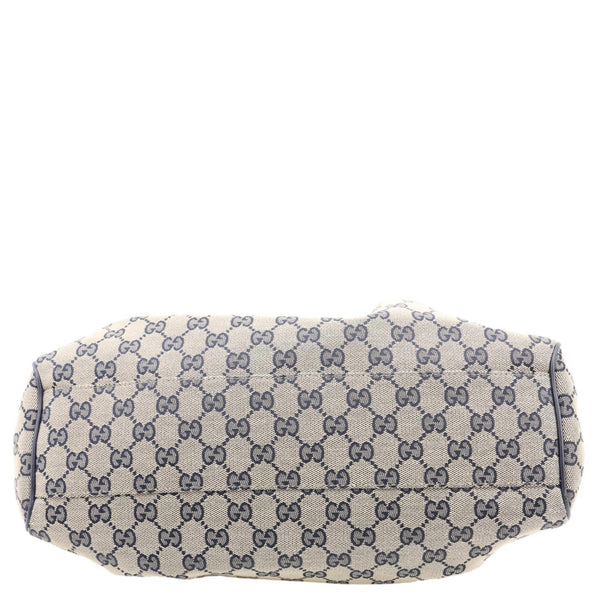 GUCCI Sukey Medium GG Canvas Tote Bag Navy Blue 211944