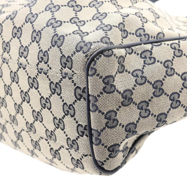 GUCCI Sukey Medium GG Canvas Tote Bag Navy Blue 211944