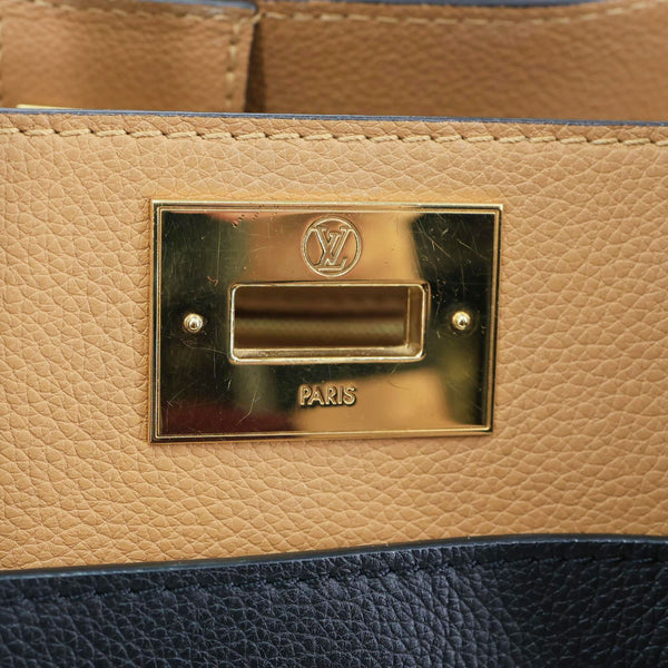 LOUIS VUITTON On My Side MM Monogram Canvas Leather Shoulder Bag Black