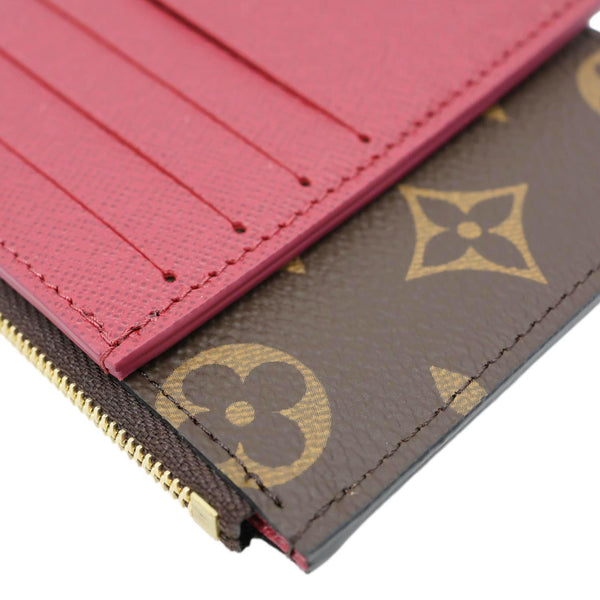 LOUIS VUITTON Pochette Inserts Monogram Canvas Card Wallet Brown