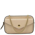 GUCCI Gilbert Mini Monogram Calfskin Leather Crossbody Bag Beige 781554