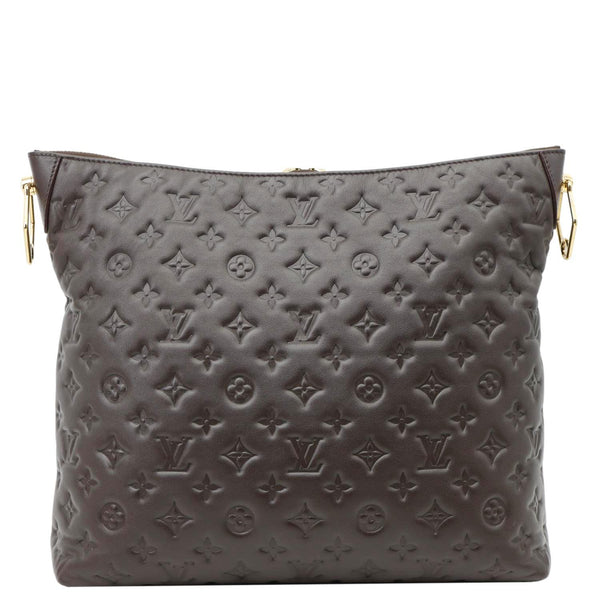LOUIS VUITTON Coussin Monogram Embossed Leather Hobo Bag Brown