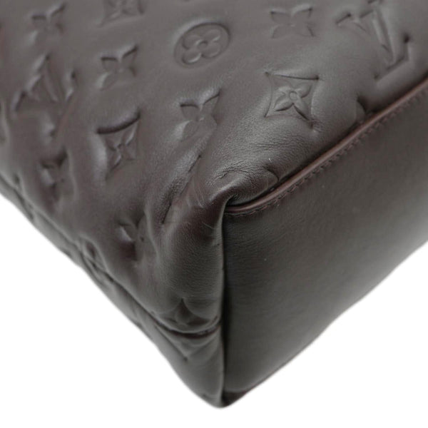 LOUIS VUITTON Coussin Monogram Embossed Leather Hobo Bag Brown
