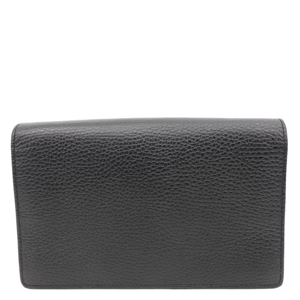 GUCCI GG Marmont WOC Leather Chain Crossbody Bag Black 497985