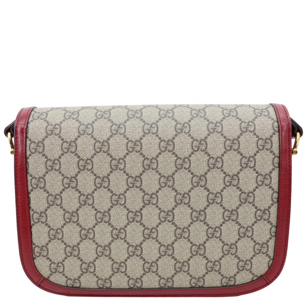 GUCCI Horsebit 1955 GG Supreme Canvas Shoulder Bag Beige 602204