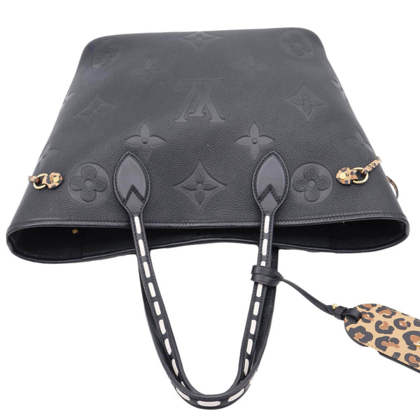 LOUIS VUITTON Neverfull MM Wild At Heart Monogram Empriente Tote Bag Black