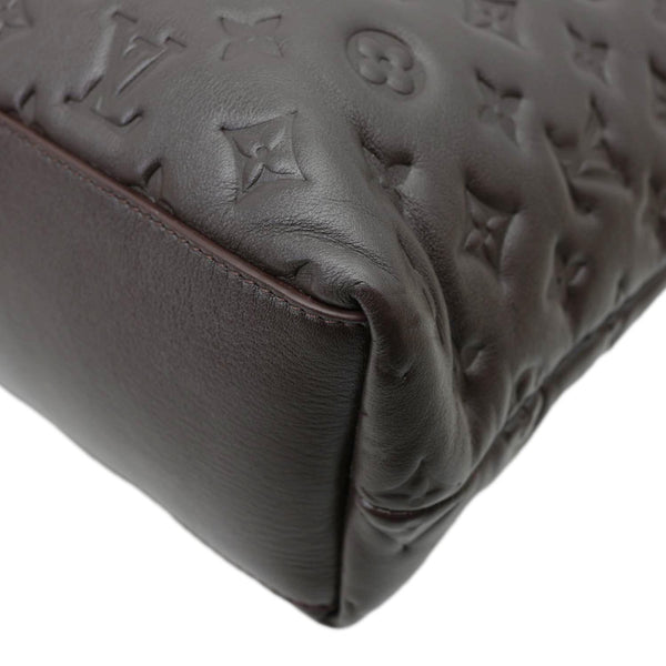 LOUIS VUITTON Coussin Monogram Embossed Leather Hobo Bag Brown