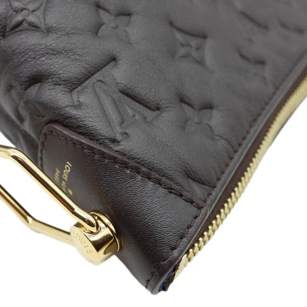 LOUIS VUITTON Coussin Monogram Embossed Leather Hobo Bag Brown