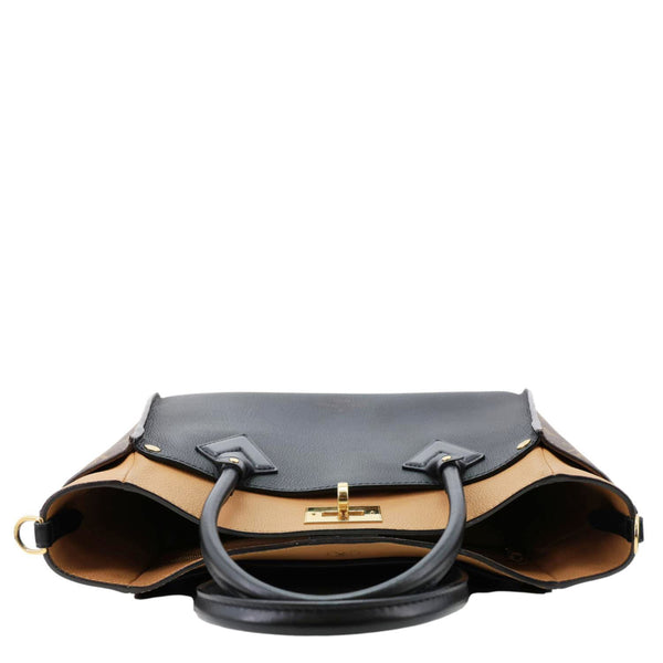LOUIS VUITTON On My Side MM Monogram Canvas Leather Shoulder Bag Black