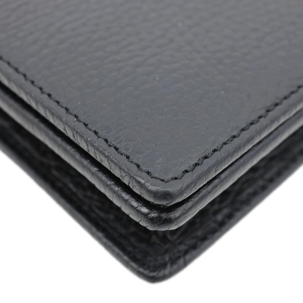 GUCCI GG Marmont WOC Leather Chain Crossbody Bag Black 497985