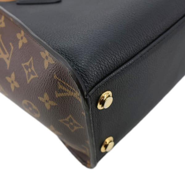 LOUIS VUITTON On My Side MM Monogram Canvas Leather Shoulder Bag Black