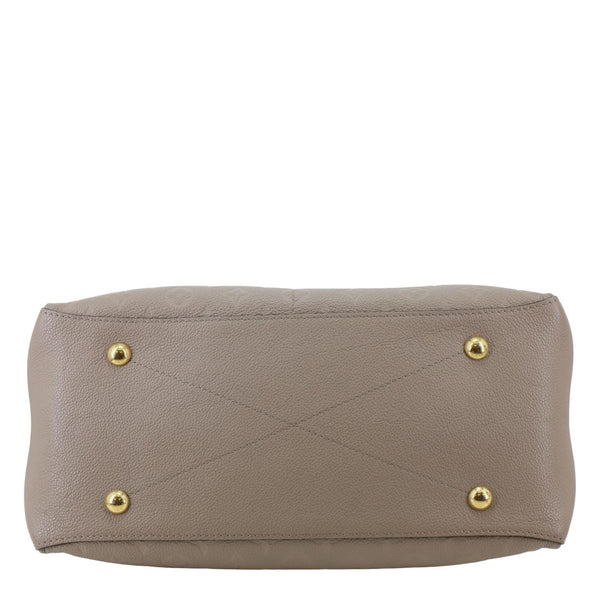 LOUIS VUITTON Maida Monogram Empreinte Leather Hobo Shoulder Bag Beige