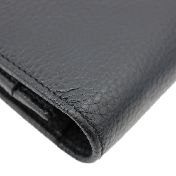 GUCCI GG Marmont WOC Leather Chain Crossbody Bag Black 497985