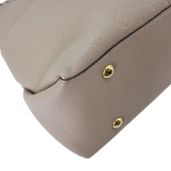 LOUIS VUITTON Maida Monogram Empreinte Leather Hobo Shoulder Bag Beige