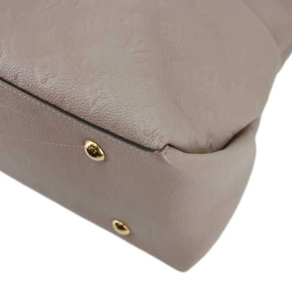 LOUIS VUITTON Maida Monogram Empreinte Leather Hobo Shoulder Bag Beige