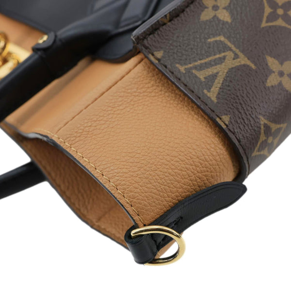LOUIS VUITTON On My Side MM Monogram Canvas Leather Shoulder Bag Black