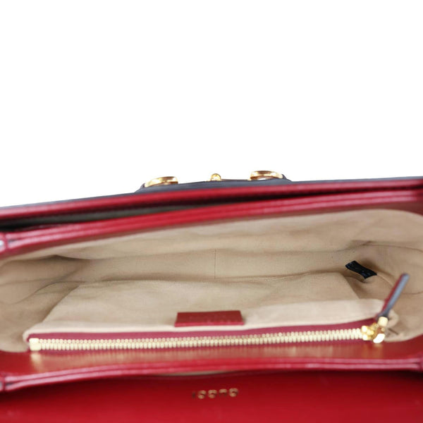 GUCCI Horsebit 1955 GG Supreme Canvas Shoulder Bag Beige 602204