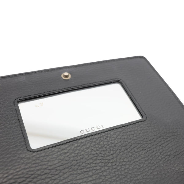 GUCCI GG Marmont WOC Leather Chain Crossbody Bag Black 497985