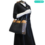 LOUIS VUITTON On My Side MM Monogram Canvas Leather Shoulder Bag Black