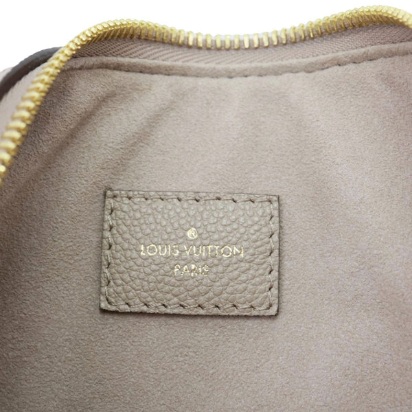 LOUIS VUITTON Maida Monogram Empreinte Leather Hobo Shoulder Bag Beige