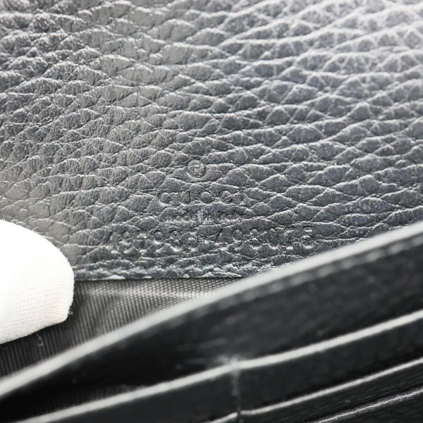 GUCCI GG Marmont WOC Leather Chain Crossbody Bag Black 497985