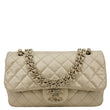 CHANEL Precious Jewel Single Flap Leather Shoulder Bag Gold
