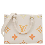 LOUIS VUITTON  Onthego PM Monogram Empreinte Tote Bag Beige