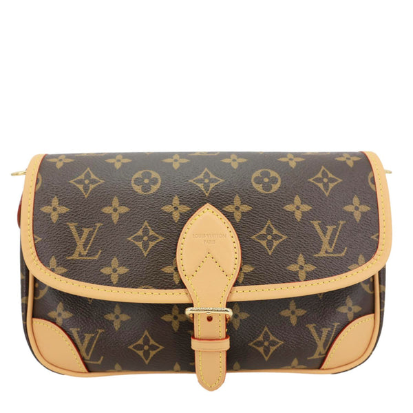 LOUIS VUITTON Diane Monogram Canvas Shoulder Bag Brown