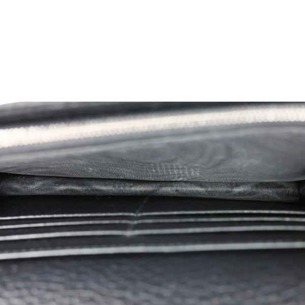 GUCCI GG Marmont WOC Leather Chain Crossbody Bag Black 497985