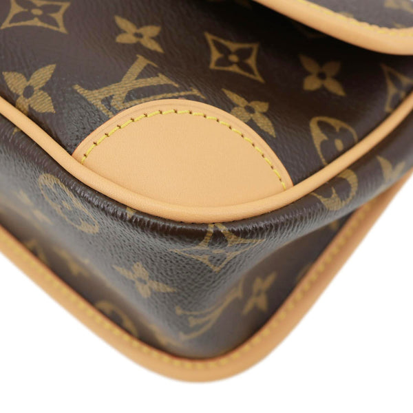 LOUIS VUITTON Diane Monogram Canvas Shoulder Bag Brown