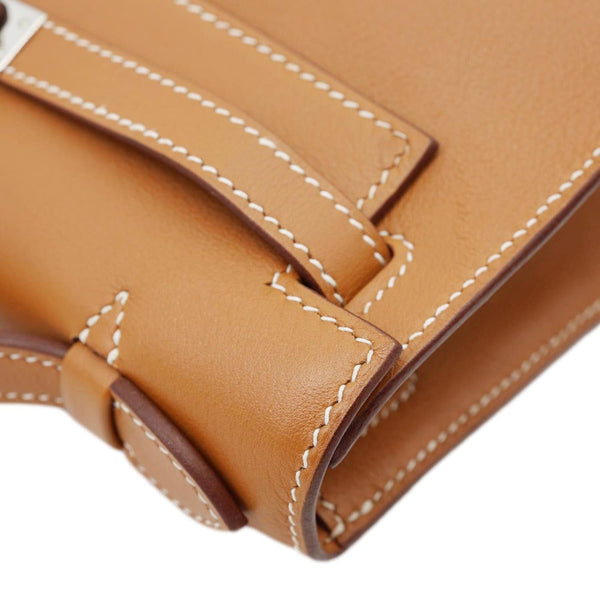 HERMES Kelly Swift Leather Pochette Golden