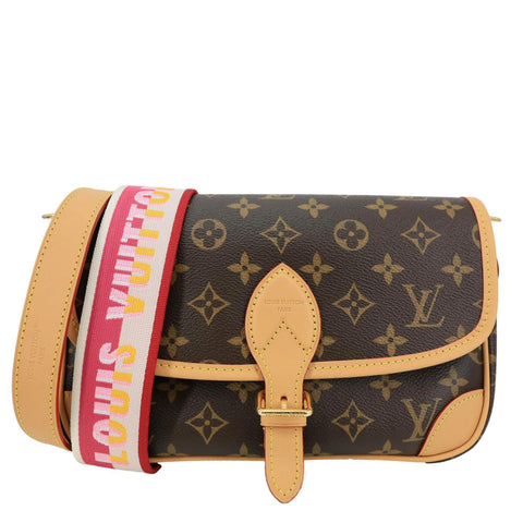LOUIS VUITTON Diane Monogram Canvas Shoulder Bag Brown