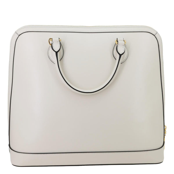 GUCCI Horsebit 1955 Leather Top Handle Crossbody Bag Off White 621640