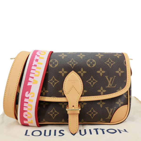 LOUIS VUITTON Diane Monogram Canvas Shoulder Bag Brown