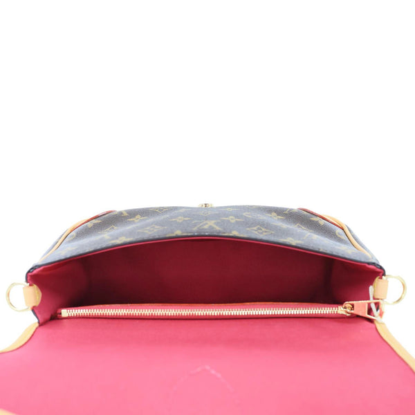 LOUIS VUITTON Diane Monogram Canvas Shoulder Bag Brown