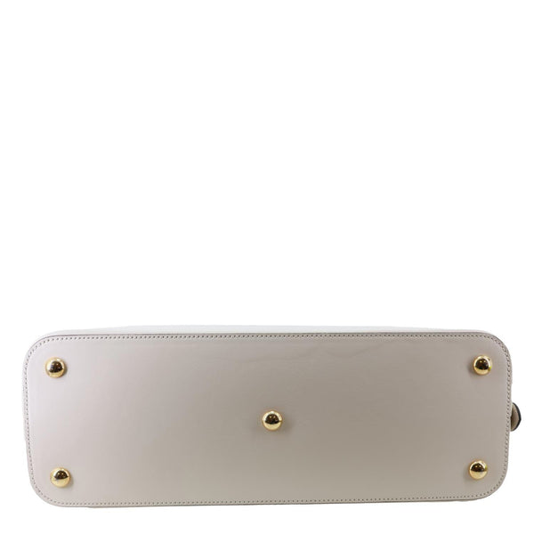 GUCCI Horsebit 1955 Leather Top Handle Crossbody Bag Off White 621640
