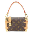LOUIS VUITTON Side Trunk PM Monogram Canvas Tote Shoulder Bag Brown