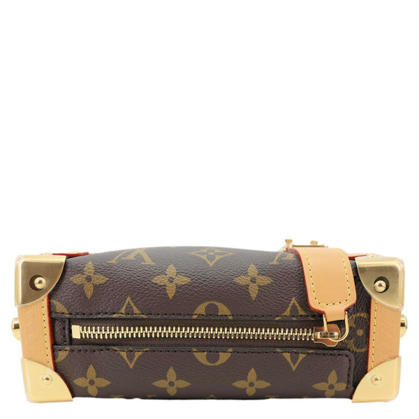 LOUIS VUITTON Side Trunk PM Monogram Canvas Tote Shoulder Bag Brown