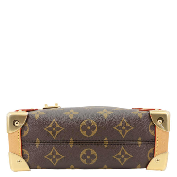 LOUIS VUITTON Side Trunk PM Monogram Canvas Tote Shoulder Bag Brown