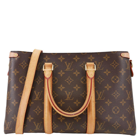 LOUIS VUITTON Soufflot MM Monogram Canvas Shoulder Bag Brown