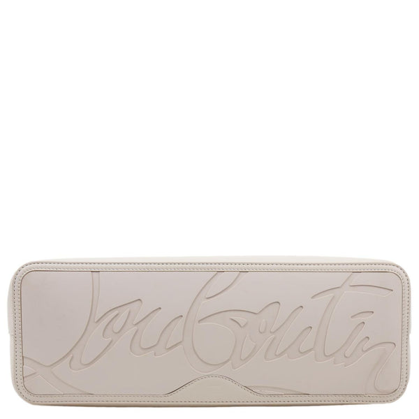 CHRISTIAN LOUBOUTIN Cabata Empire Studded Spike Leather Tote Bag Ivory