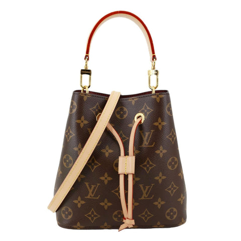 LOUIS VUITTON Neonoe BB Monogram Canvas Bucket Bag Brown