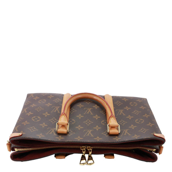 LOUIS VUITTON Soufflot MM Monogram Canvas Shoulder Bag Brown