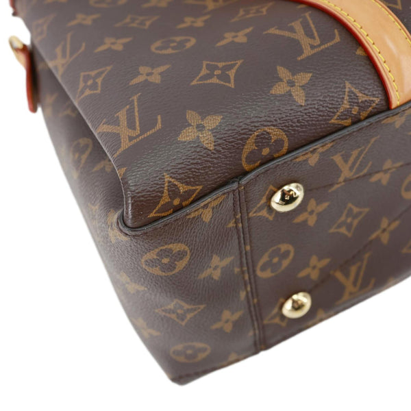 LOUIS VUITTON Soufflot MM Monogram Canvas Shoulder Bag Brown