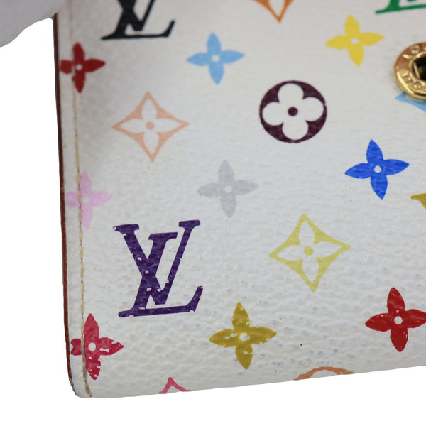 LOUIS VUITTON x Takashi Murakami Rosalie Multicolor Monogram Canvas Coin Purse White