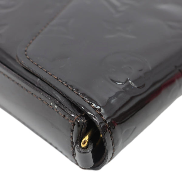 LOUIS VUITTON Felicie Pochette Monogram Vernis Shoulder Bag Amarante