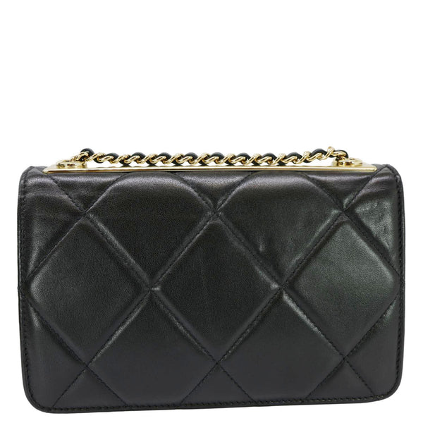 CHANEL Trendy CC Quilted Leather Wallet On Chain Crossbody Bag Black