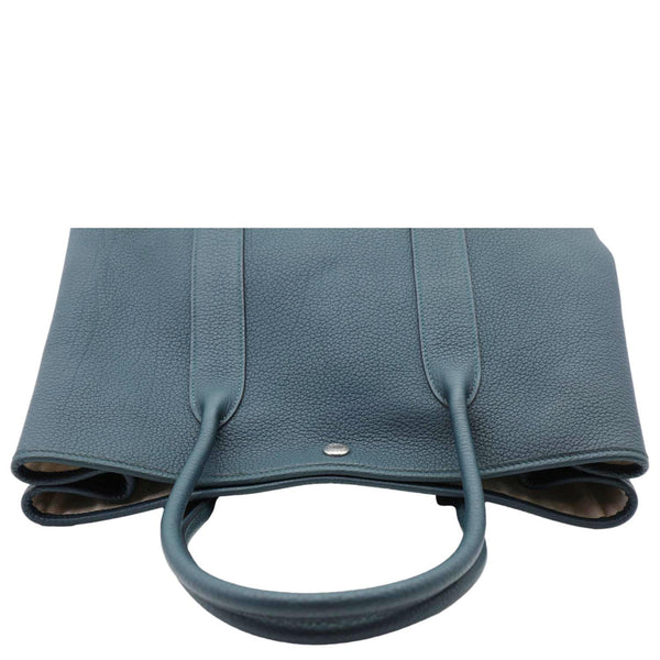 HERMES Garden Party 36 Negonda Leather Tote Bag Teal