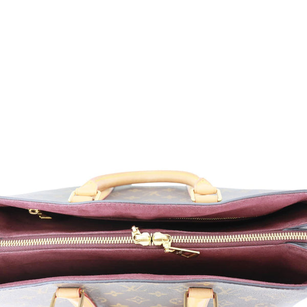 LOUIS VUITTON Soufflot MM Monogram Canvas Shoulder Bag Brown